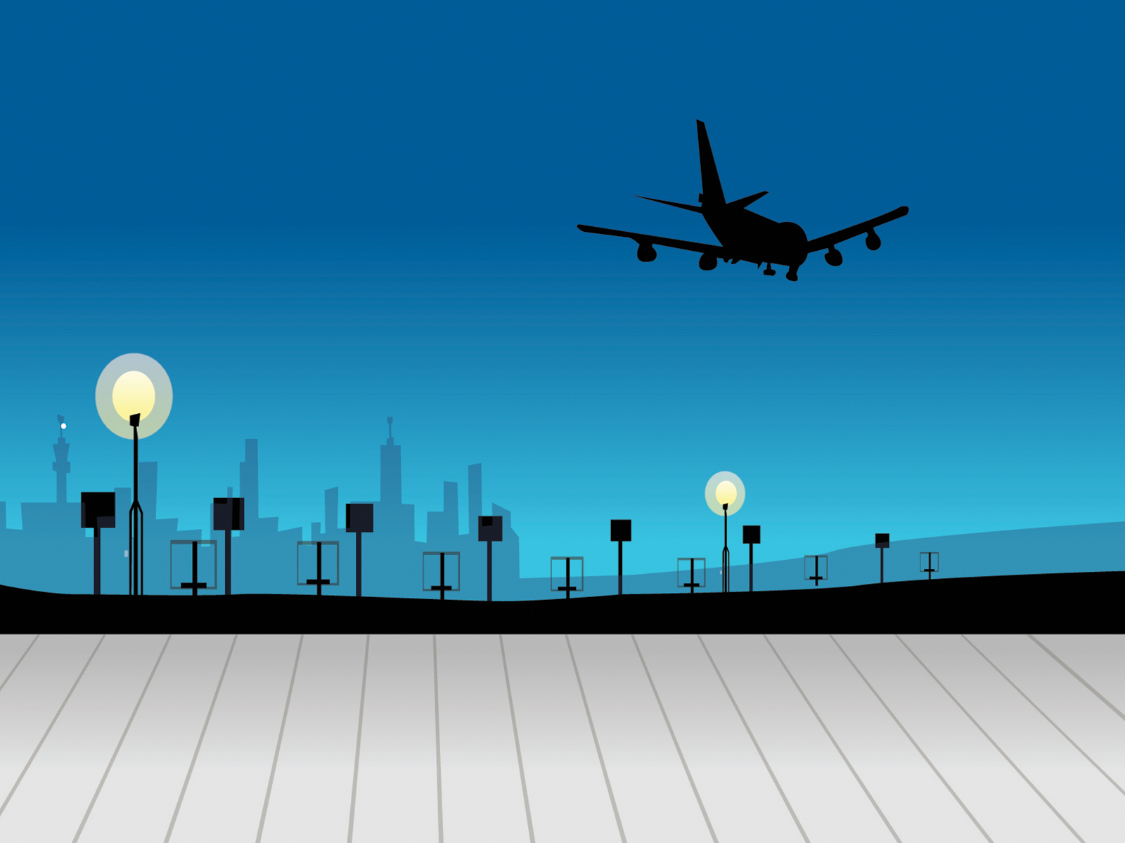 Airport on Sky PPT Backgrounds