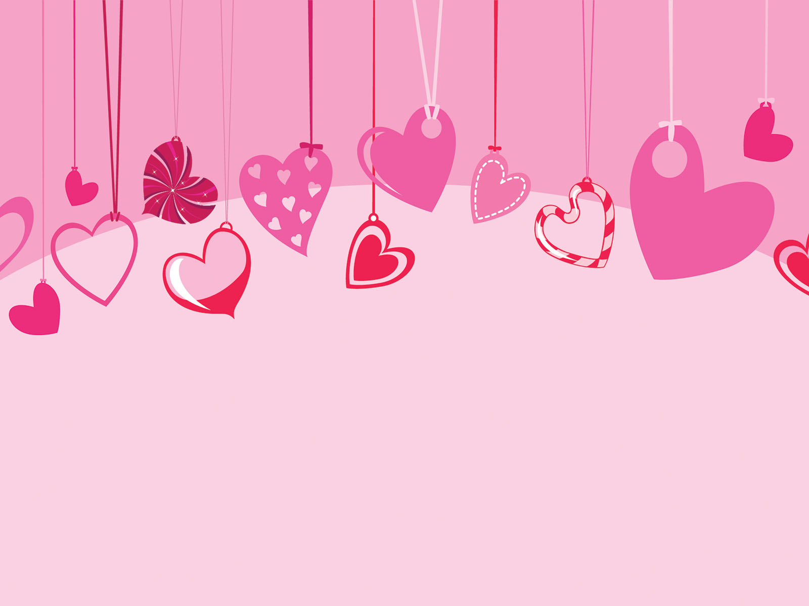 Cute Hearts are Hanging Background