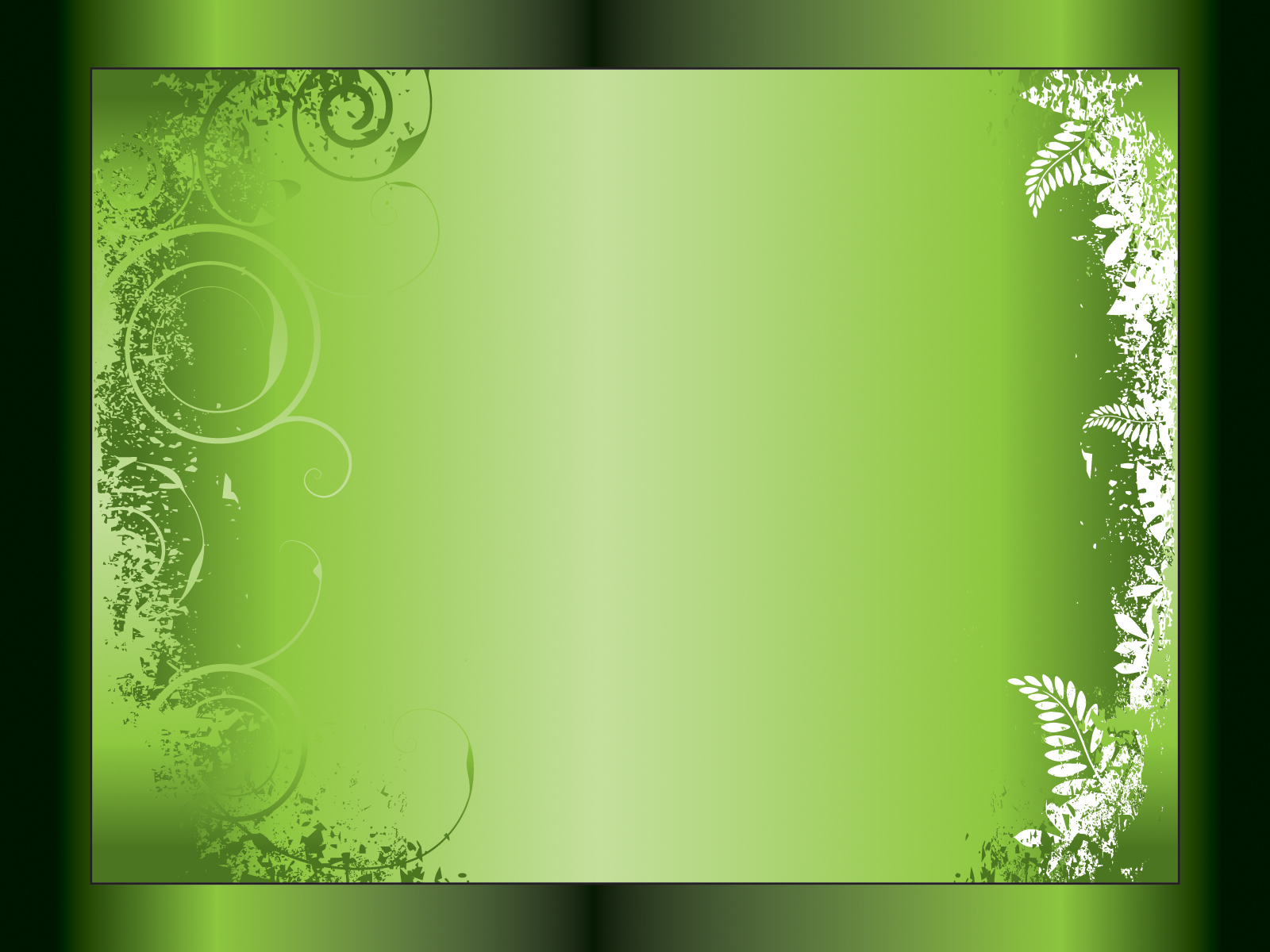 Green ivy Swirl PPT Backgrounds
