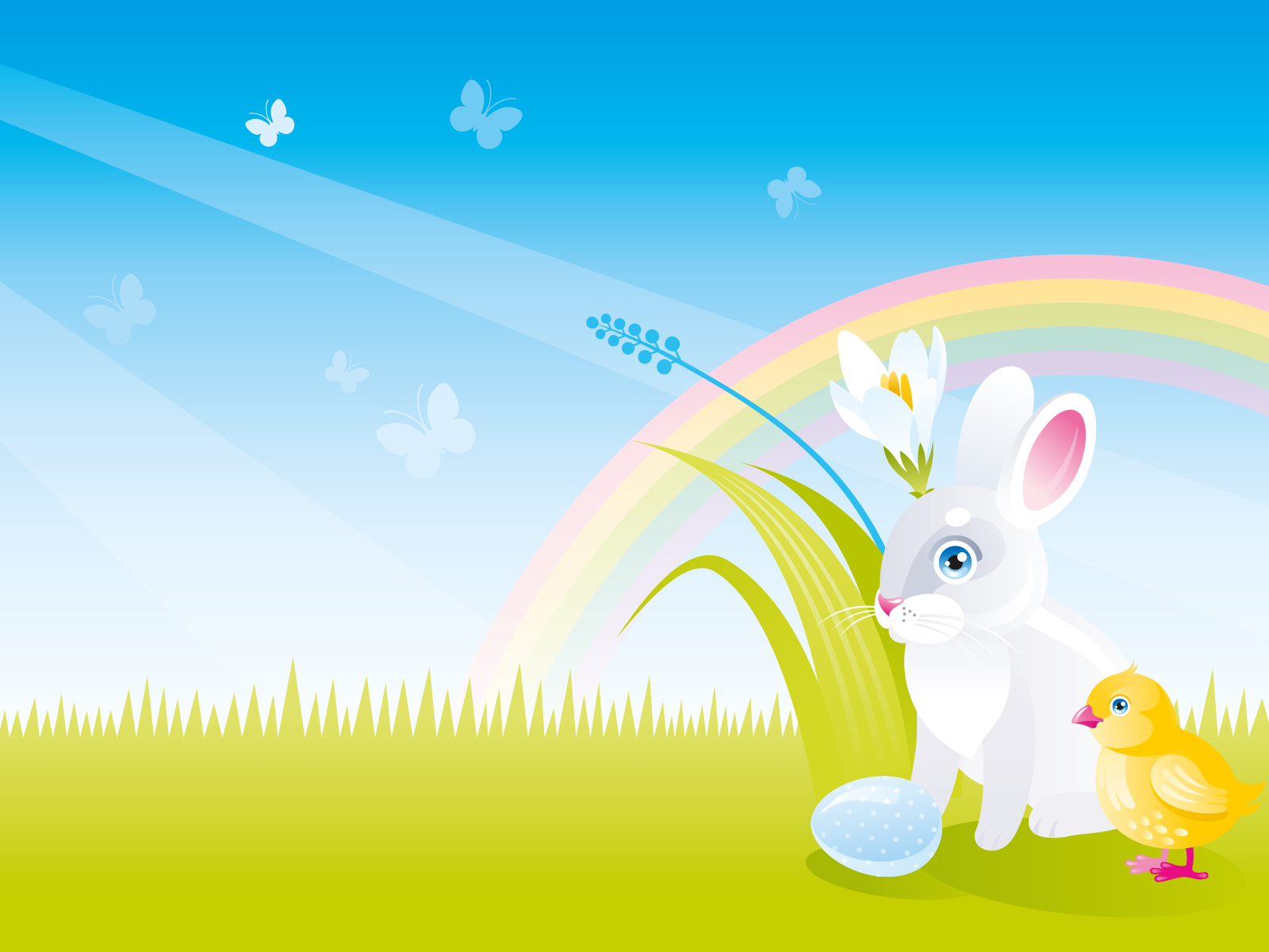Spring Rabbit Powerpoint Backgrounds